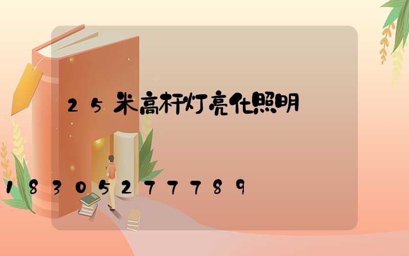 25米高杆灯亮化照明