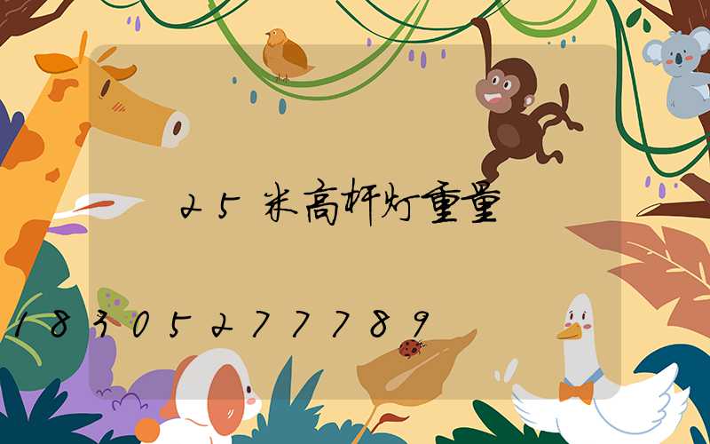 25米高杆灯重量