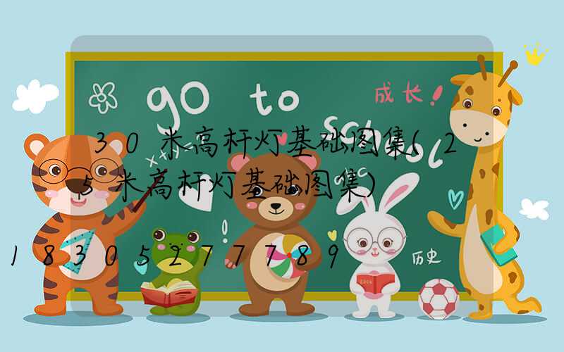 30米高杆灯基础图集(25米高杆灯基础图集)