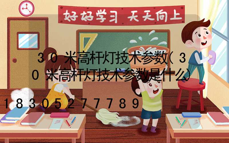 30米高杆灯技术参数(30米高杆灯技术参数是什么)