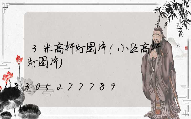 3米高杆灯图片(小区高杆灯图片)