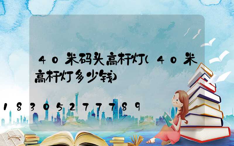 40米码头高杆灯(40米高杆灯多少钱)