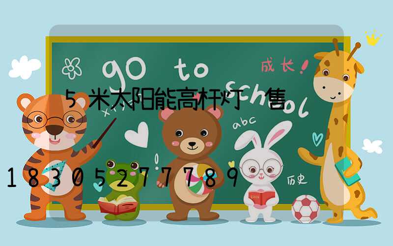 5米太阳能高杆灯销售