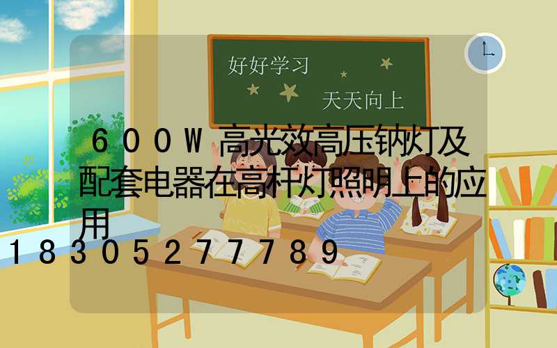 600W高光效高压钠灯及配套电器在高杆灯照明上的应用