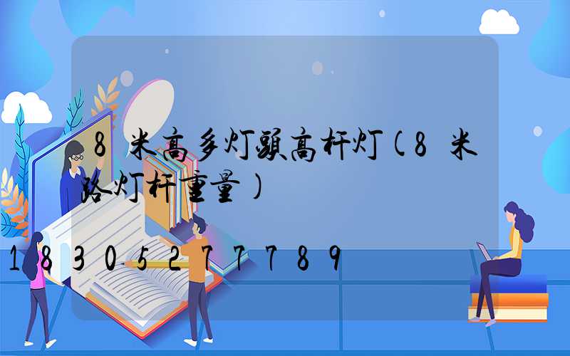 8米高多灯头高杆灯(8米路灯杆重量)