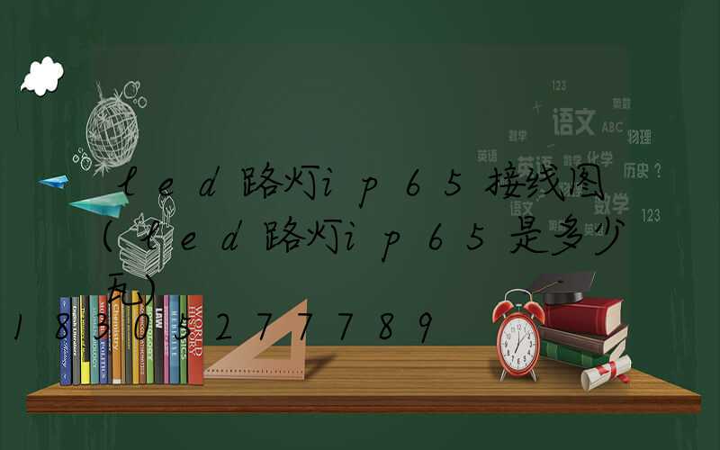 led路灯ip65接线图(led路灯ip65是多少瓦)
