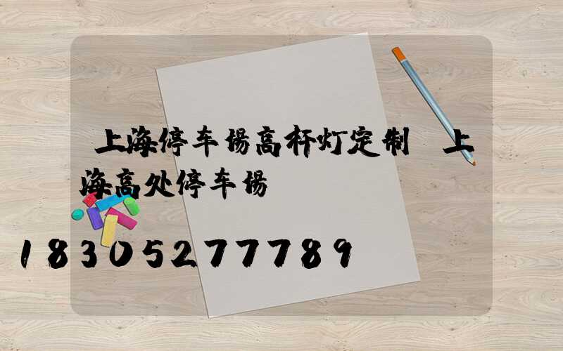 上海停车场高杆灯定制(上海高处停车场)