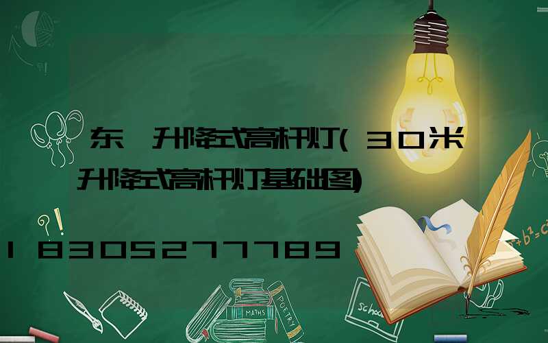 东莞升降式高杆灯(30米升降式高杆灯基础图)