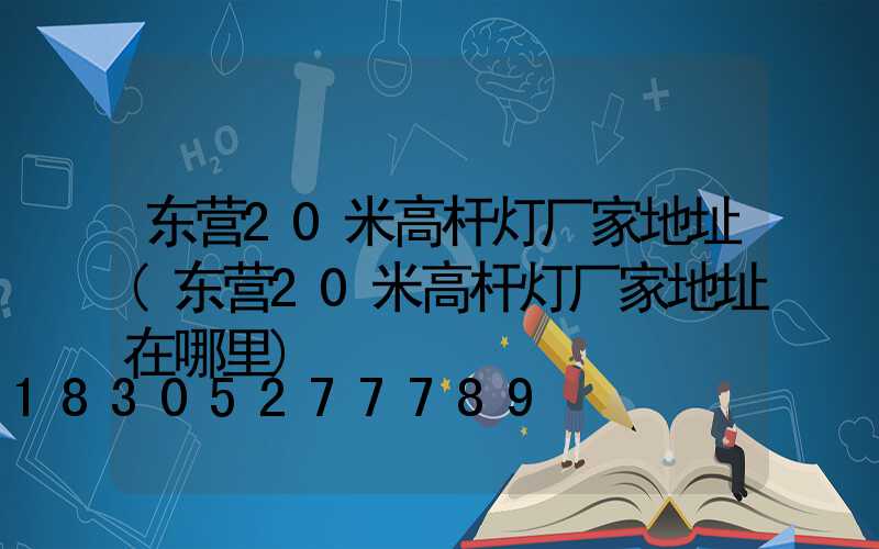 东营20米高杆灯厂家地址(东营20米高杆灯厂家地址在哪里)