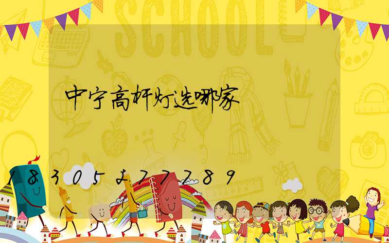 中宁高杆灯选哪家