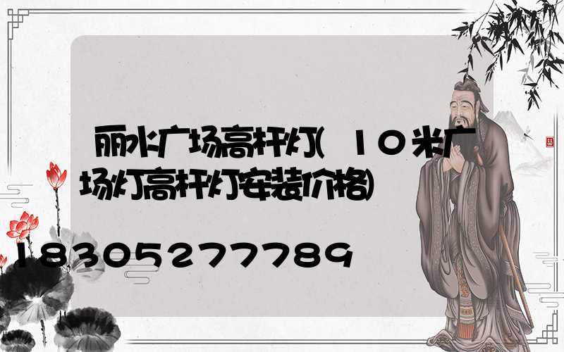 丽水广场高杆灯(10米广场灯高杆灯安装价格)