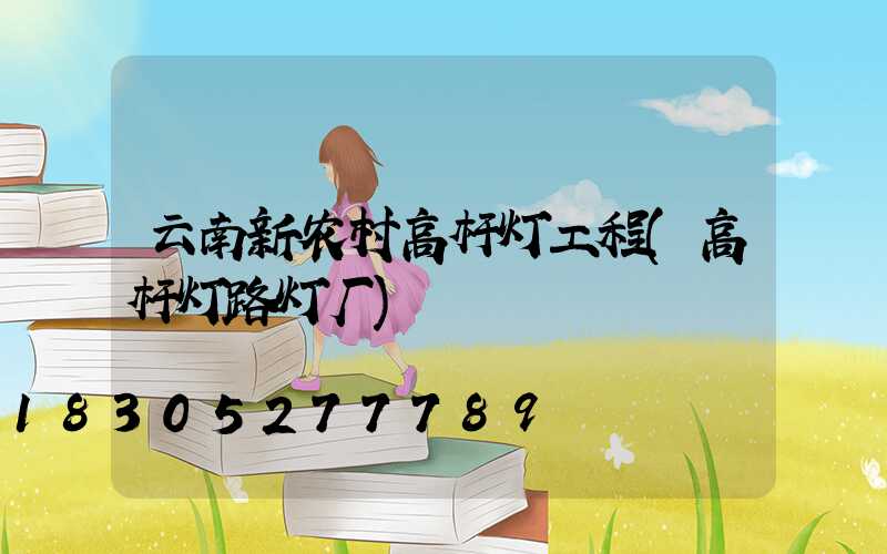 云南新农村高杆灯工程(高杆灯路灯厂)