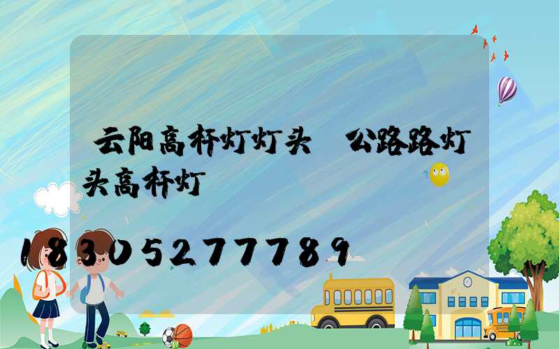 云阳高杆灯灯头(公路路灯头高杆灯)