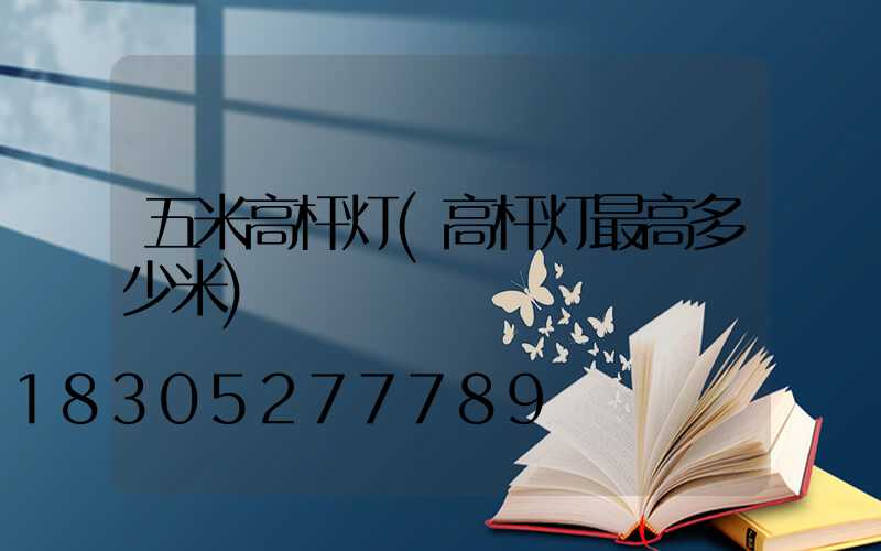 五米高杆灯(高杆灯最高多少米)