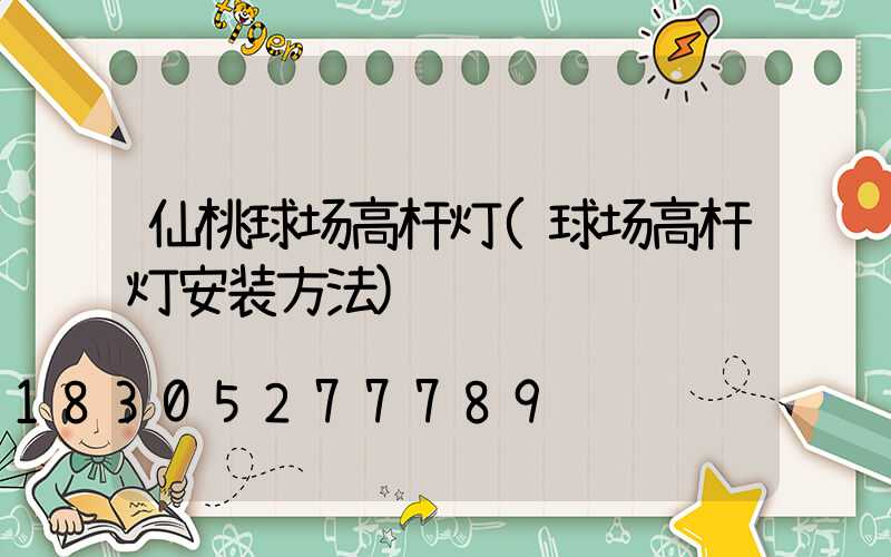 仙桃球场高杆灯(球场高杆灯安装方法)