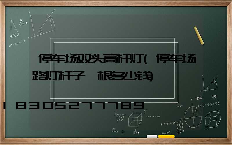 停车场双头高杆灯(停车场路灯杆子一根多少钱)