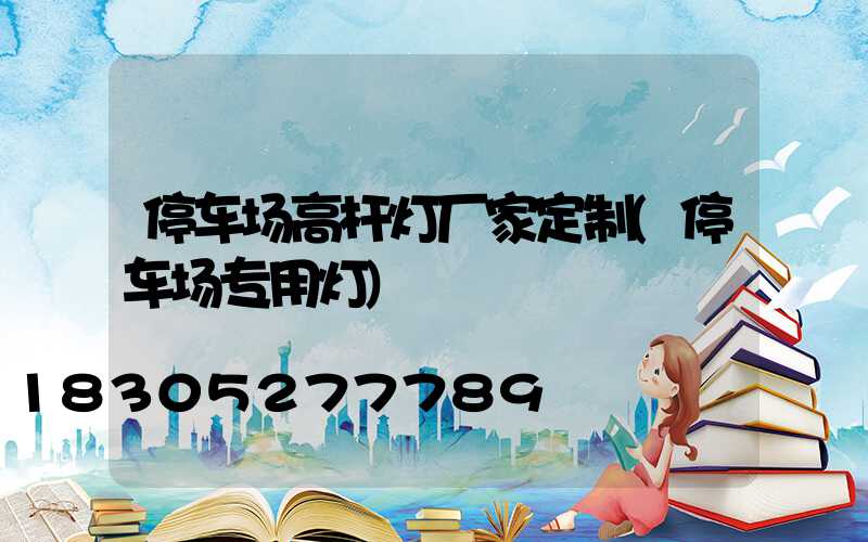 停车场高杆灯厂家定制(停车场专用灯)