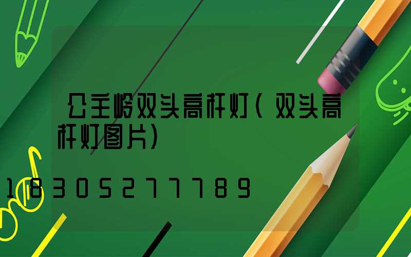 公主岭双头高杆灯(双头高杆灯图片)