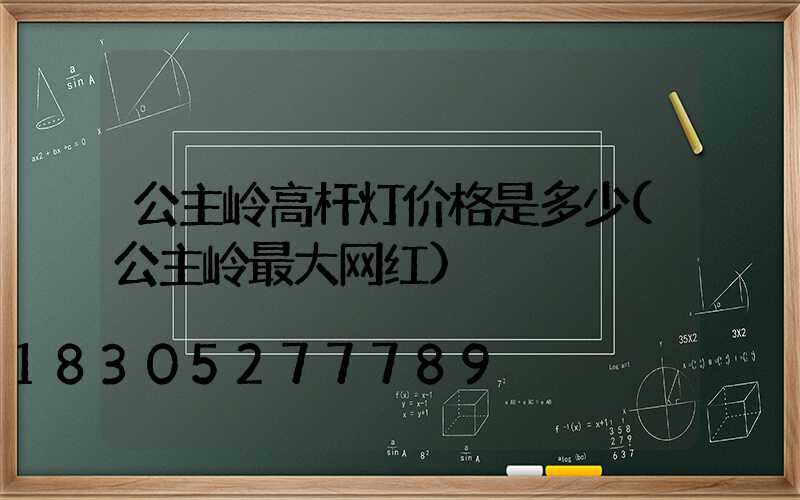 公主岭高杆灯价格是多少(公主岭最大网红)