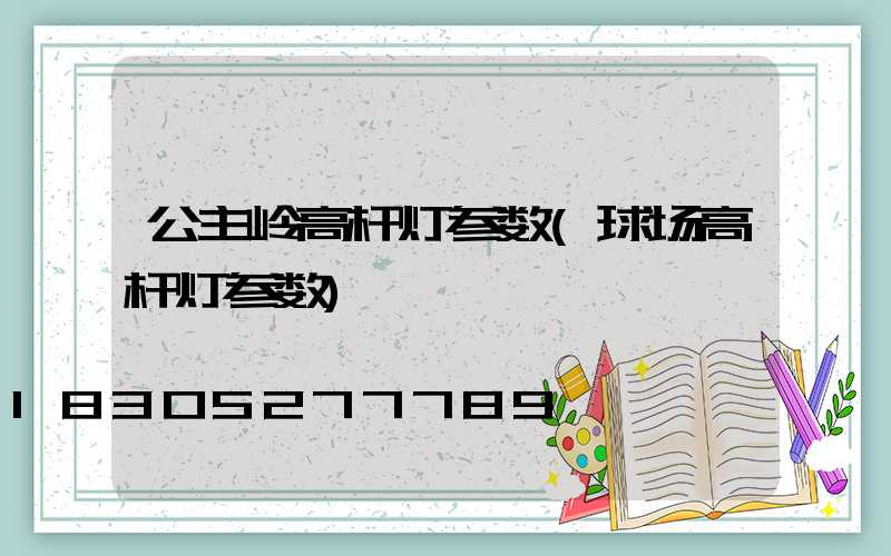 公主岭高杆灯参数(球场高杆灯参数)