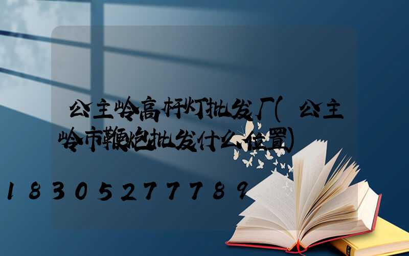公主岭高杆灯批发厂(公主岭市鞭炮批发什么位置)