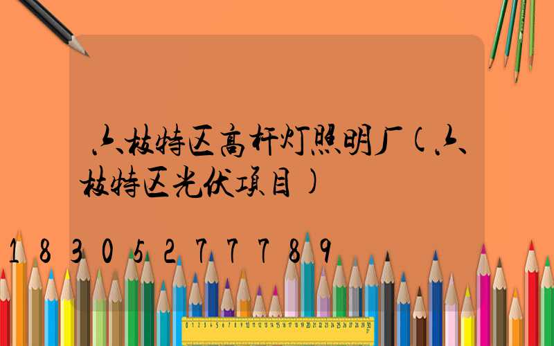 六枝特区高杆灯照明厂(六枝特区光伏项目)