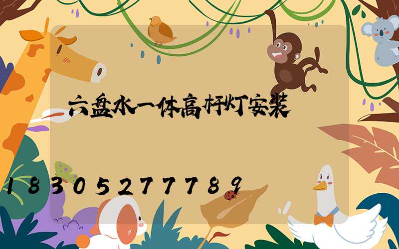 六盘水一体高杆灯安装