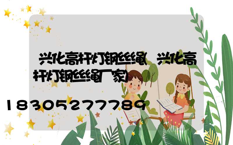 兴化高杆灯钢丝绳(兴化高杆灯钢丝绳厂家)