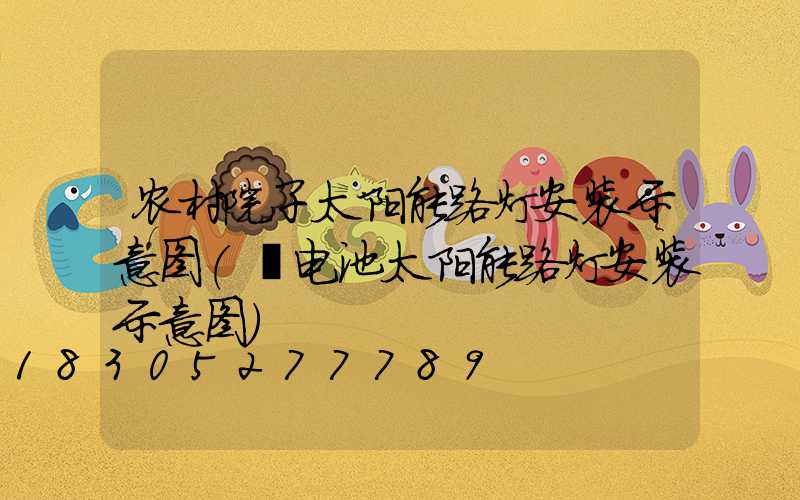 农村院子太阳能路灯安装示意图(锂电池太阳能路灯安装示意图)