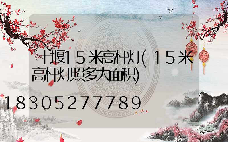 十堰15米高杆灯(15米高杆灯照多大面积)
