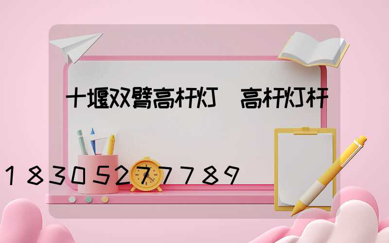 十堰双臂高杆灯(高杆灯杆)