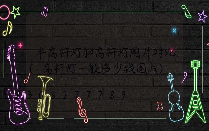 半高杆灯和高杆灯图片对比(高杆灯一般多少钱图片)