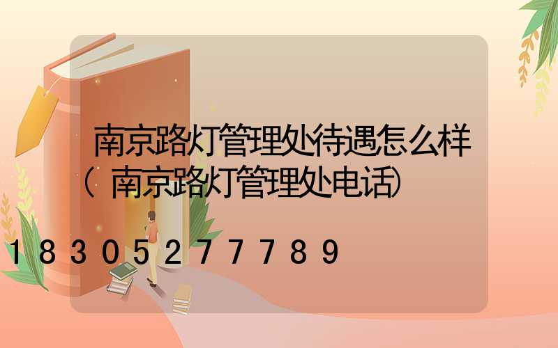 南京路灯管理处待遇怎么样(南京路灯管理处电话)