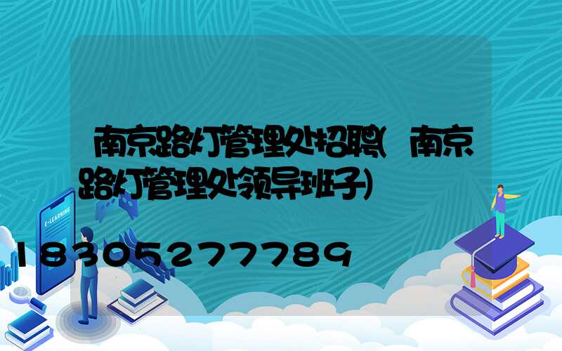 南京路灯管理处招聘(南京路灯管理处领导班子)