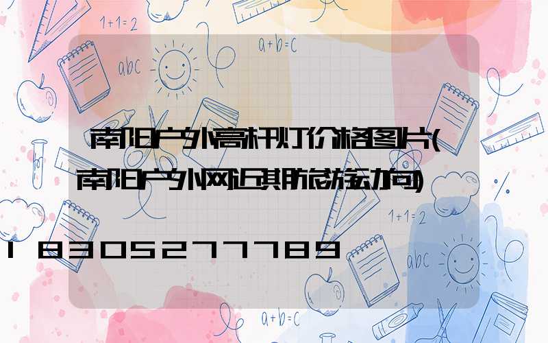 南阳户外高杆灯价格图片(南阳户外网近期旅游动向)