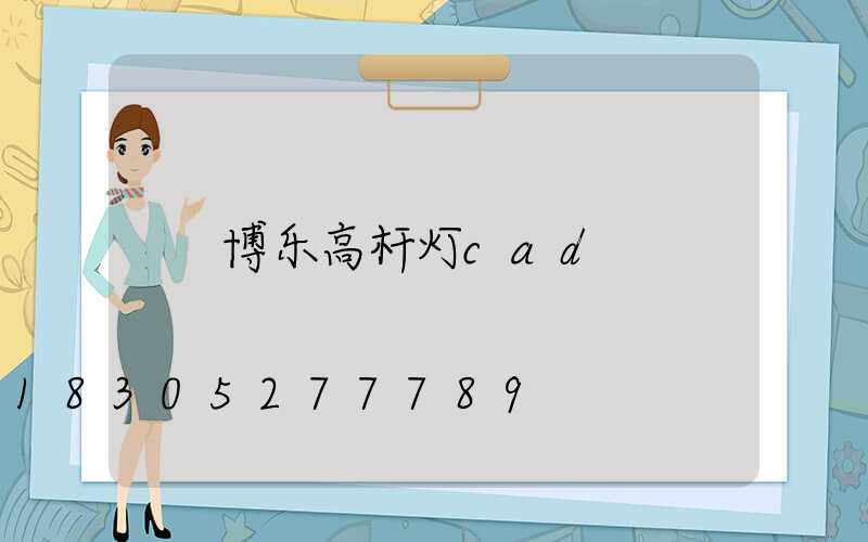 博乐高杆灯cad