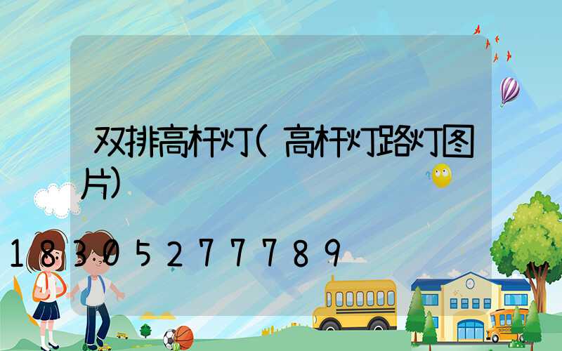 双排高杆灯(高杆灯路灯图片)