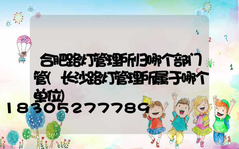 合肥路灯管理所归哪个部门管(长沙路灯管理所属于哪个单位)