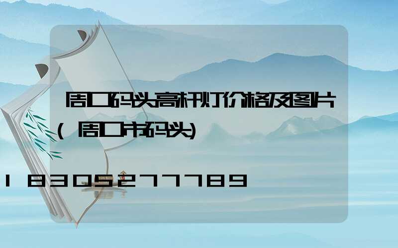 周口码头高杆灯价格及图片(周口市码头)