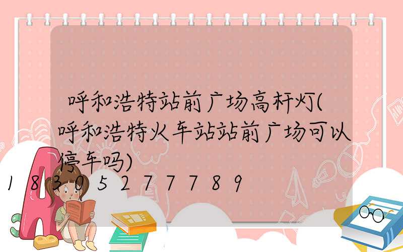 呼和浩特站前广场高杆灯(呼和浩特火车站站前广场可以停车吗)