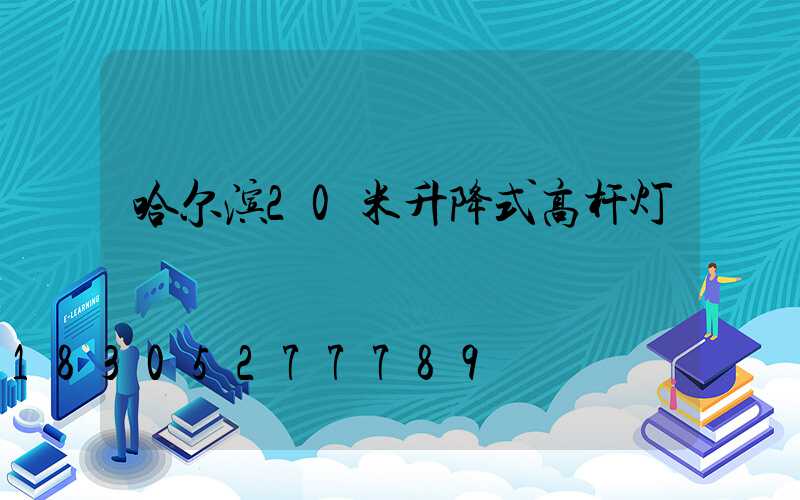 哈尔滨20米升降式高杆灯