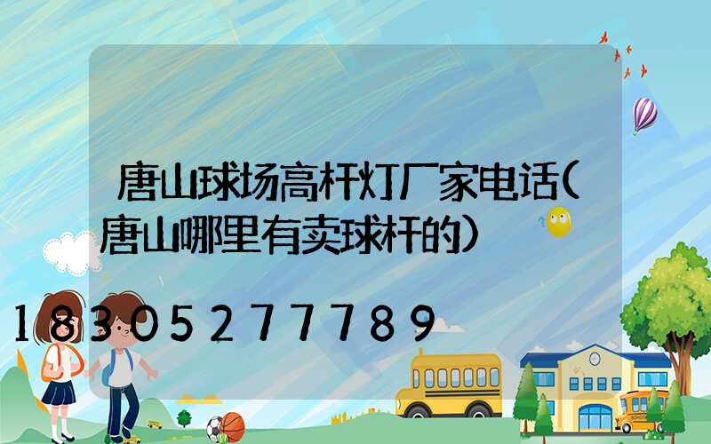 唐山球场高杆灯厂家电话(唐山哪里有卖球杆的)