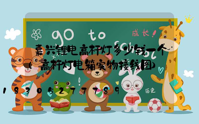 嘉兴锂电高杆灯多少钱一个(高杆灯电箱实物接线图)