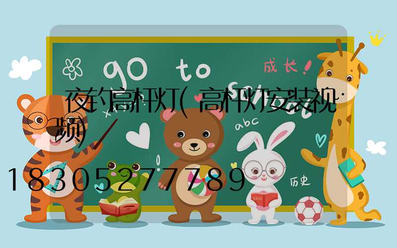 夜钓高杆灯(高杆灯安装视频)