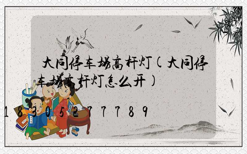 大同停车场高杆灯(大同停车场高杆灯怎么开)
