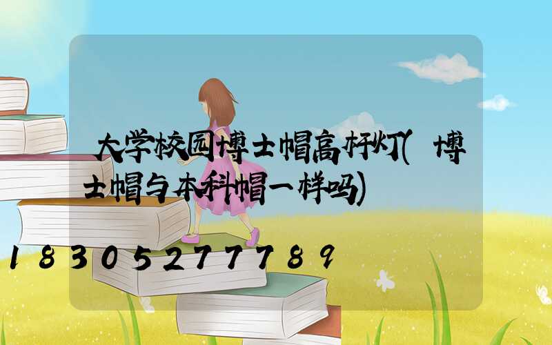 大学校园博士帽高杆灯(博士帽与本科帽一样吗)