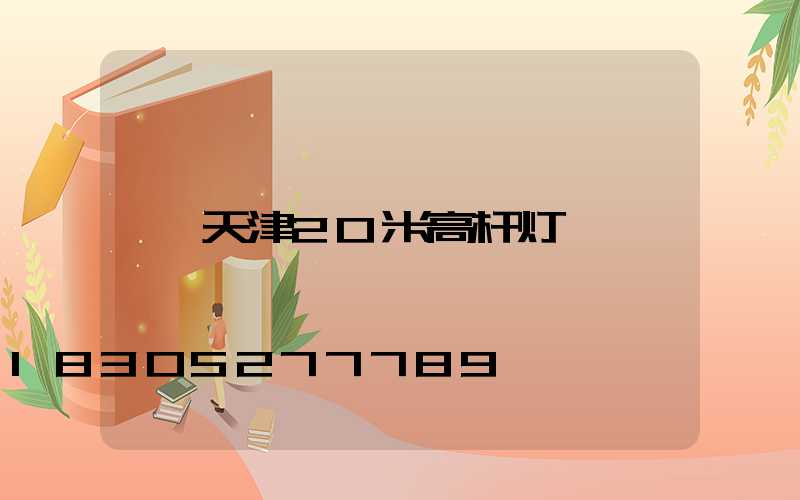 天津20米高杆灯