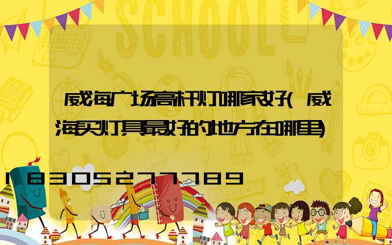 威海广场高杆灯哪家好(威海买灯具最好的地方在哪里)