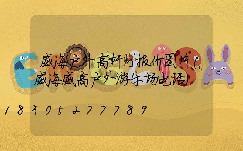 威海户外高杆灯报价图片(威海威高户外游乐场电话)