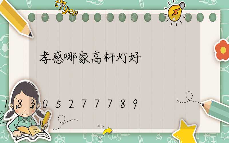 孝感哪家高杆灯好